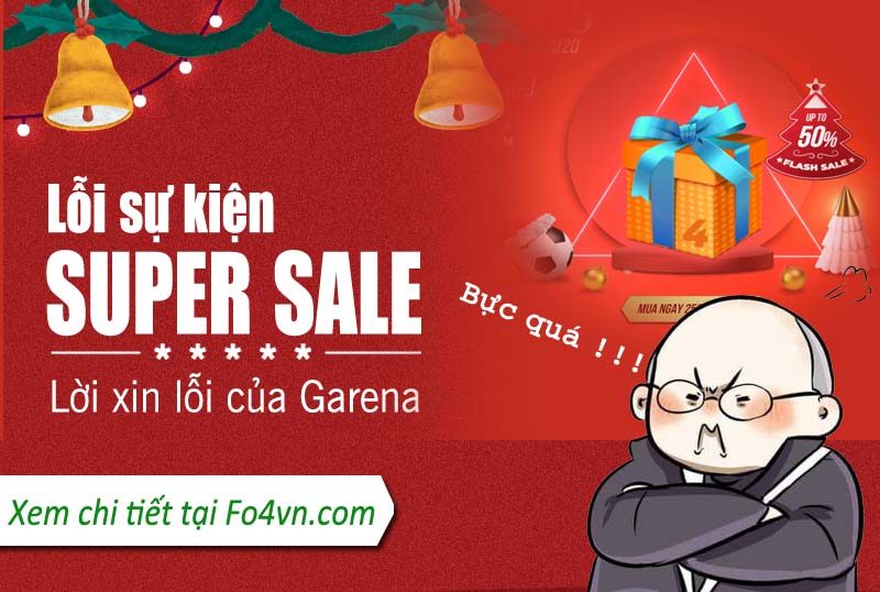 Lỗi sự kiện Flash Sale - Garena xin lỗi, người chơi kêu trời