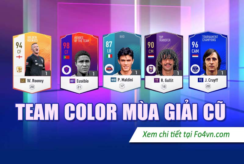 Xây dựng Team color cho các mùa cũ - phần 1