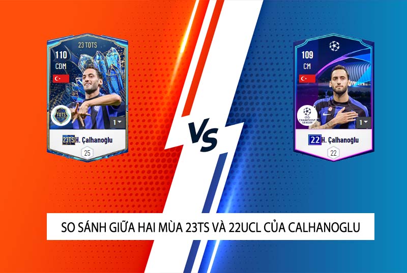 So sánh hai mùa giải 22UCL và 23TS của Hakan Calhanoglu
