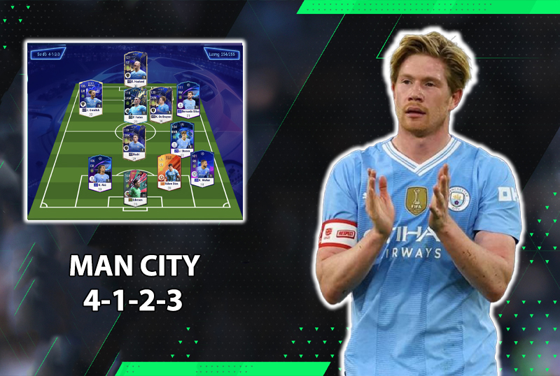 Chiến thuật FC Online : Leo rank với sơ đồ 4123 team color Man City