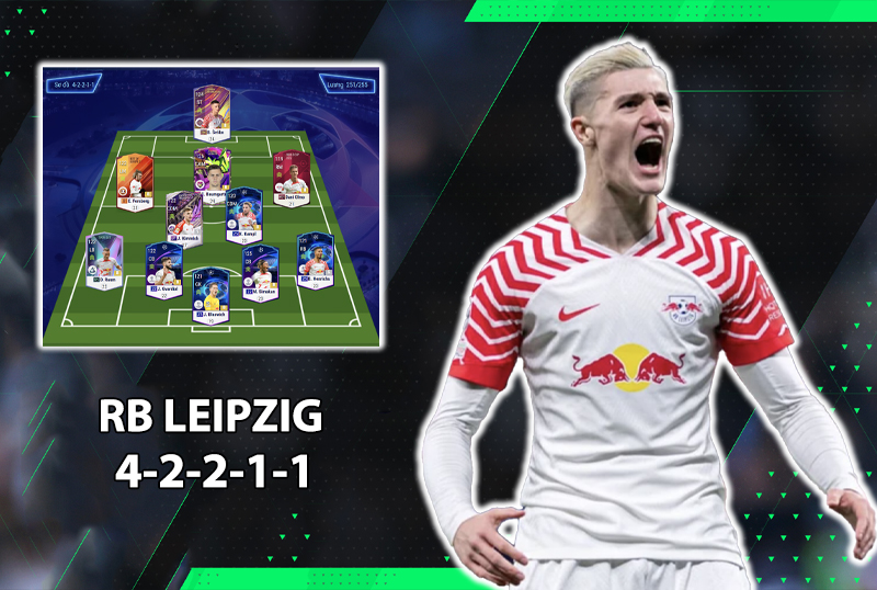 Chiến thuật FC Online : Leo rank với sơ đồ 42211 team color Leipzig